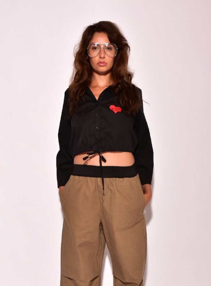 Crop Heart Shirt lovebyhands.gr