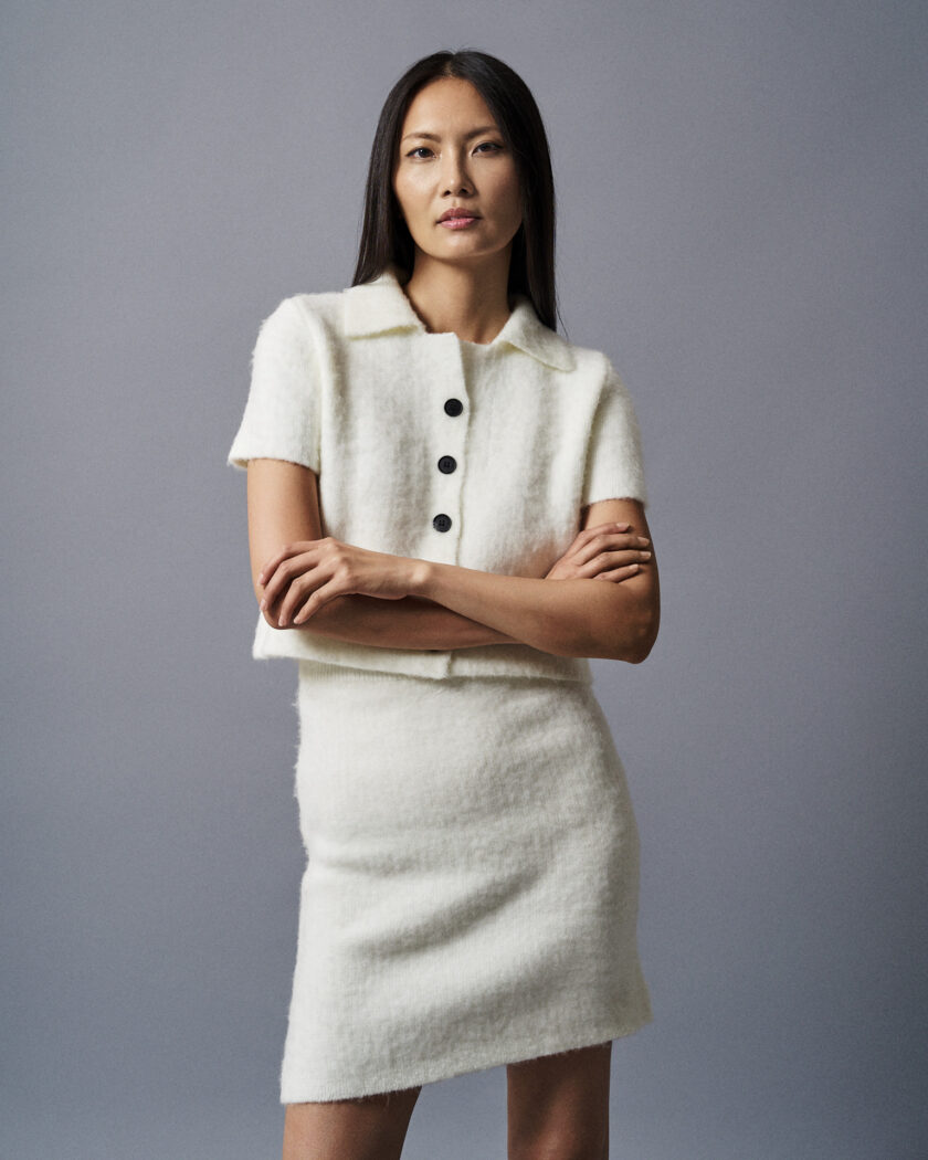Knit chic set jacket / skirt lovebyhands.gr
