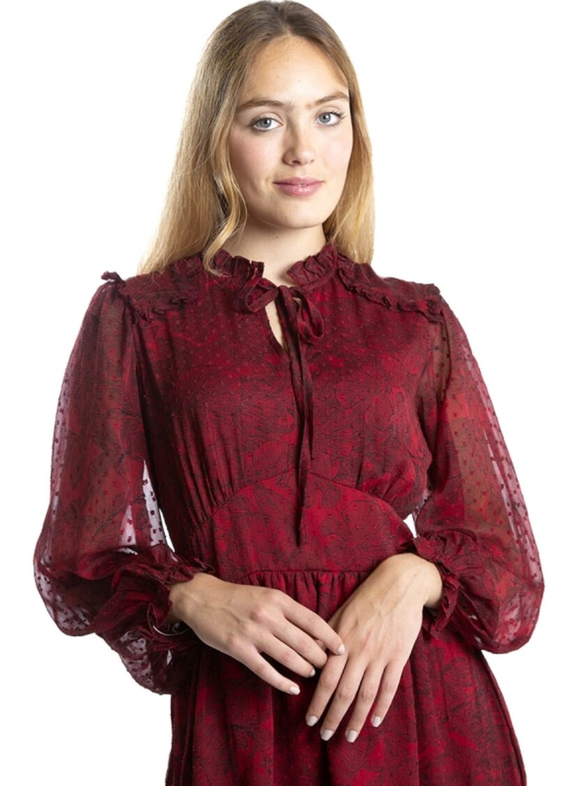Short dress - Bordeaux lovebyhands.gr
