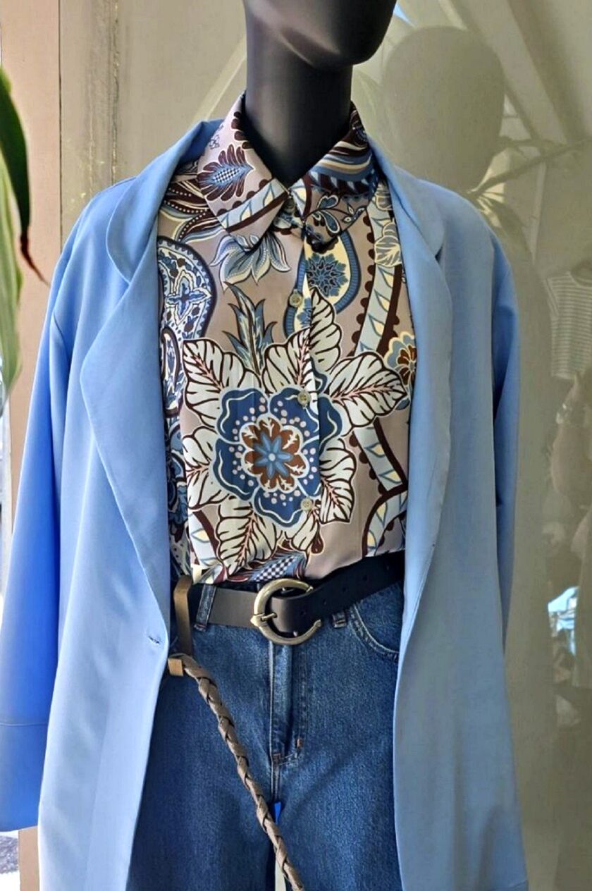 Azure Garden Paisley Satin Shirt lovebyhands.gr