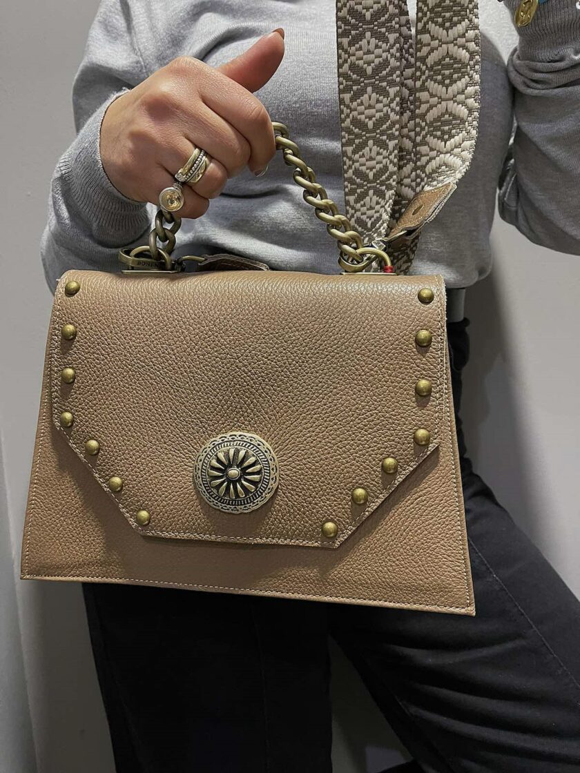 Chiara Leather Shoulder Bag - Biscotti lovebyhands.gr