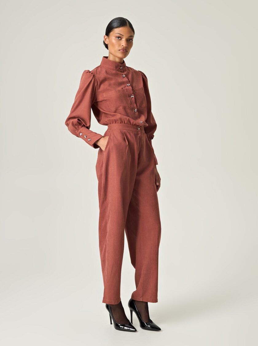 Terracotta Elegance Jumpsuit lovebyhands.gr