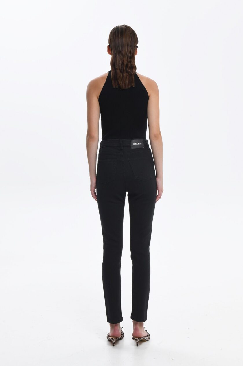 Rina Elastic Denim - Black lovebyhands.gr