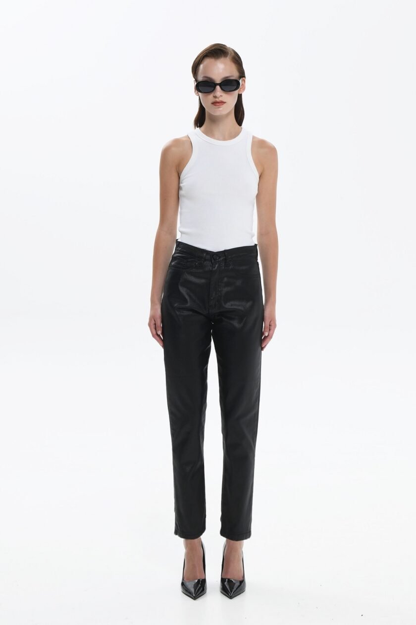 Angela Foil Denim - Black lovebyhands.gr