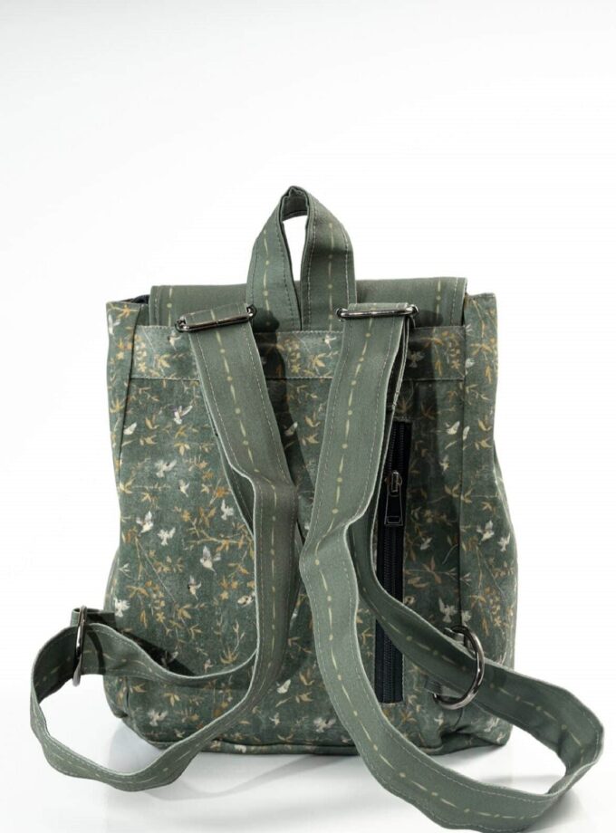 Backpack Nephele Olive lovebyhands.gr