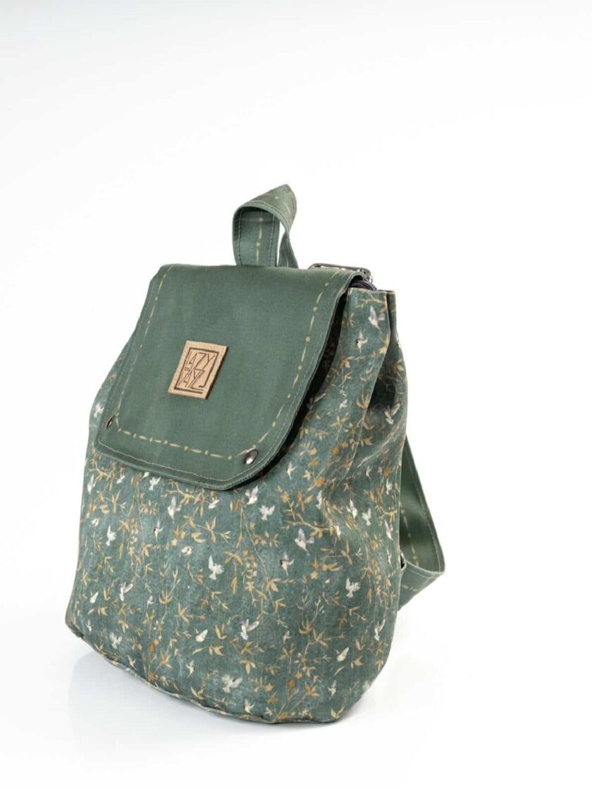 Backpack Nephele Olive lovebyhands.gr