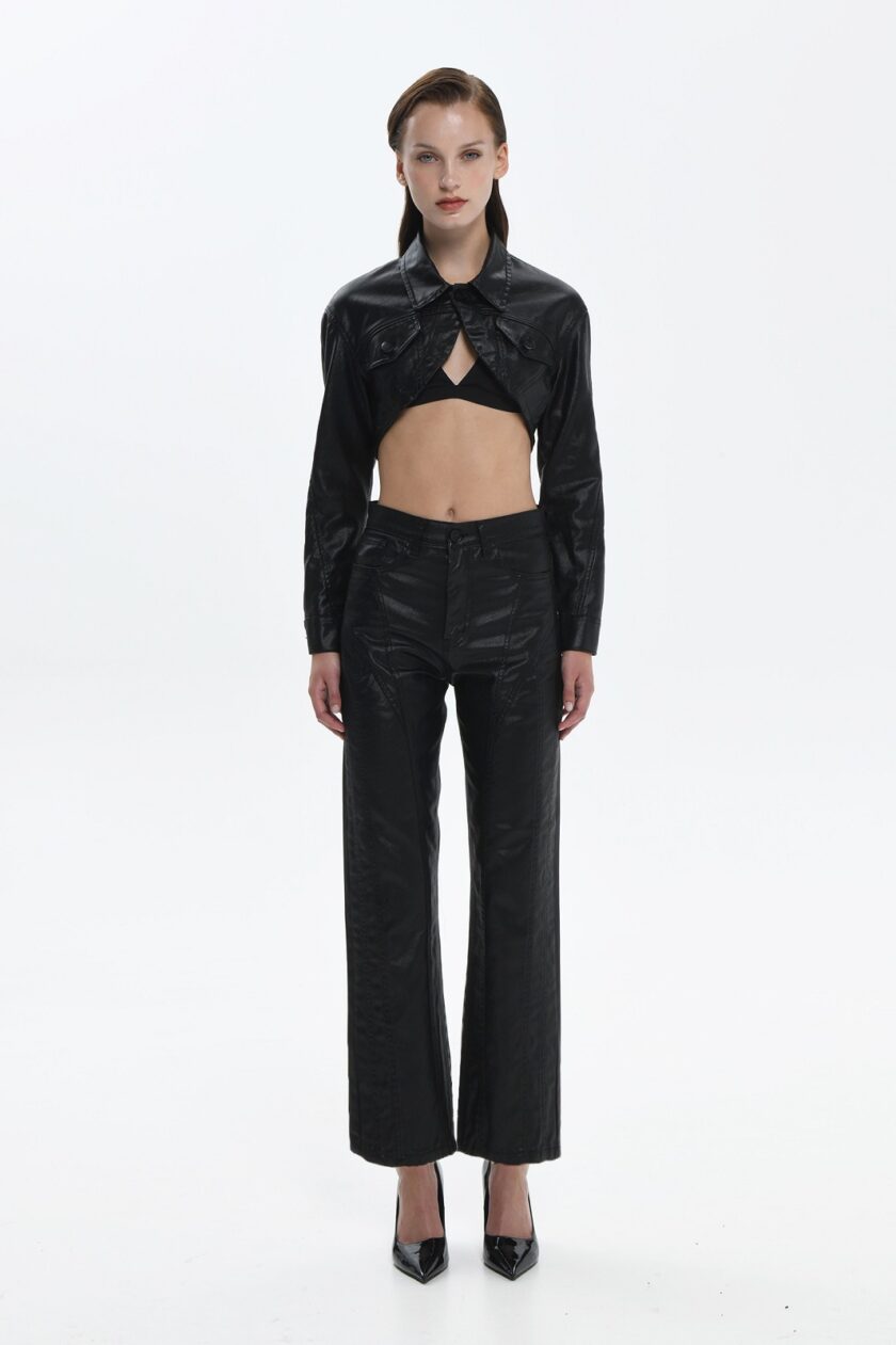 Hanna Foil Denim - Black lovebyhands.gr