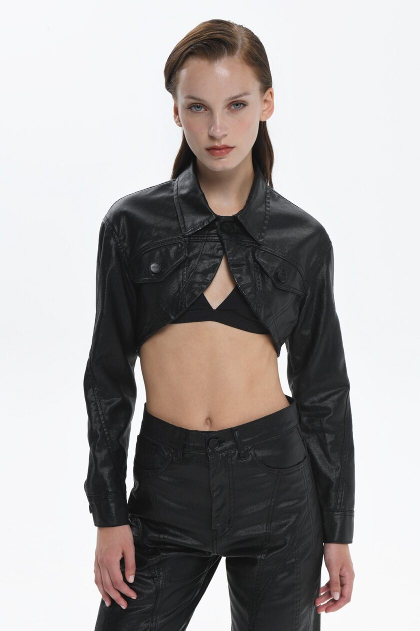 Hanna Foil Denim - Black lovebyhands.gr