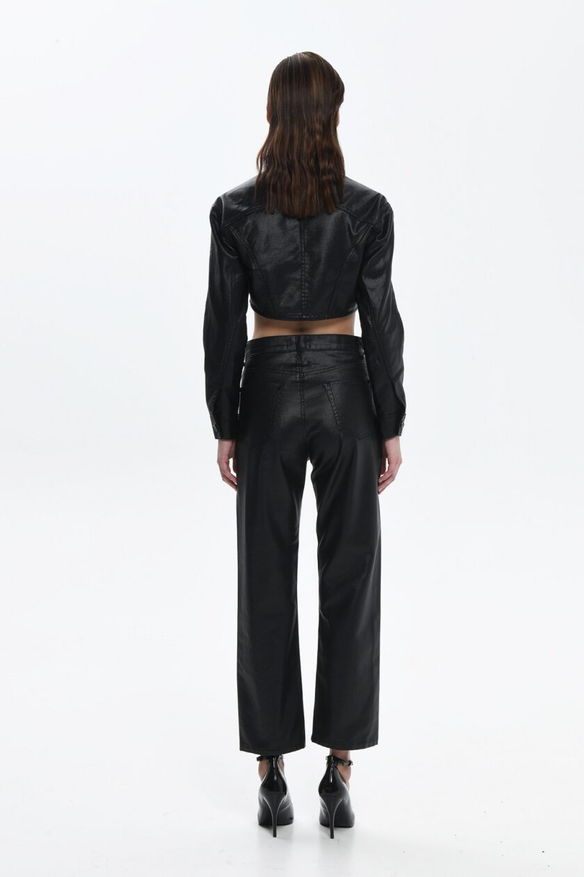 Hanna Foil Denim - Black lovebyhands.gr
