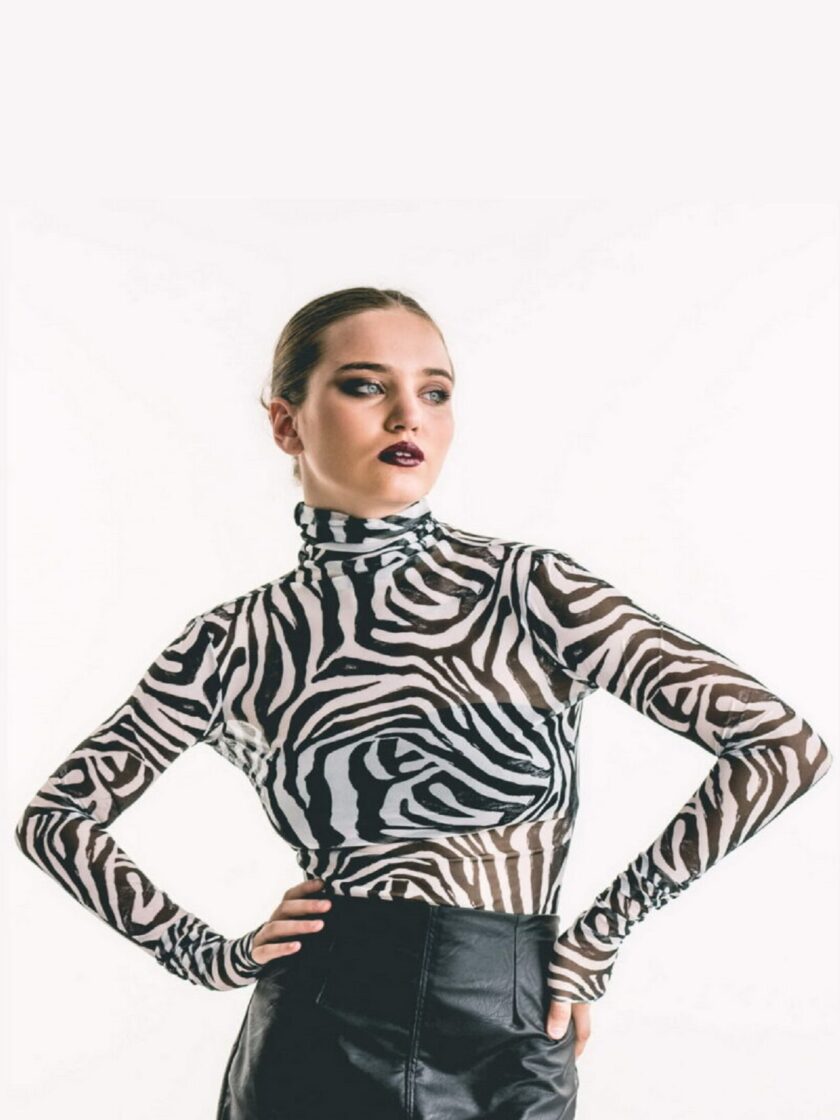 Zebra Mesh Top lovebyhands.gr