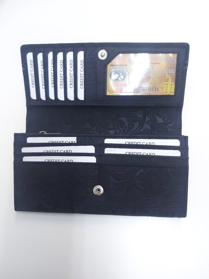Leather Wallet - Black lovebyhands.gr