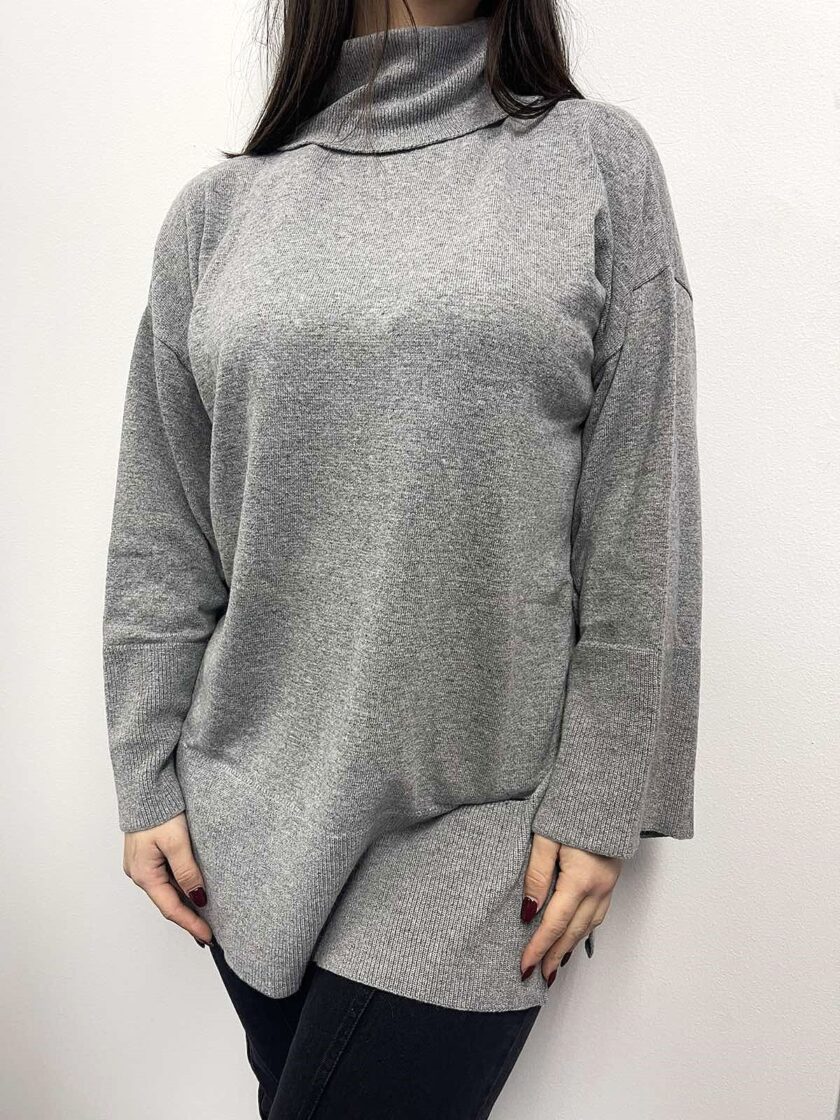 Πουλόβερ με κασμίρι - Medium Grey lovebyhands.gr