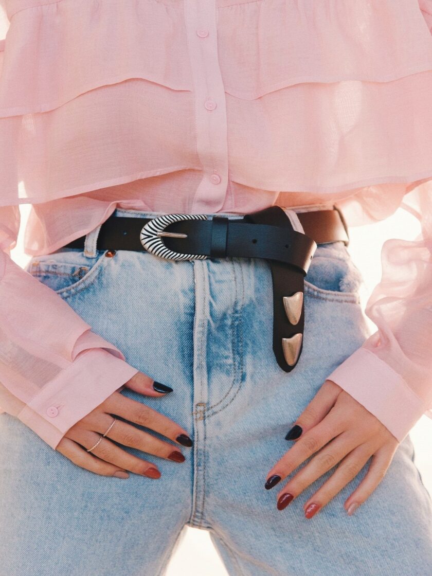 Positive Belt - Black and Nickel lovebyhands.gr