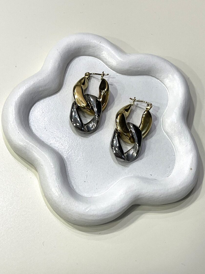 Double colour Earrings lovebyhands.gr