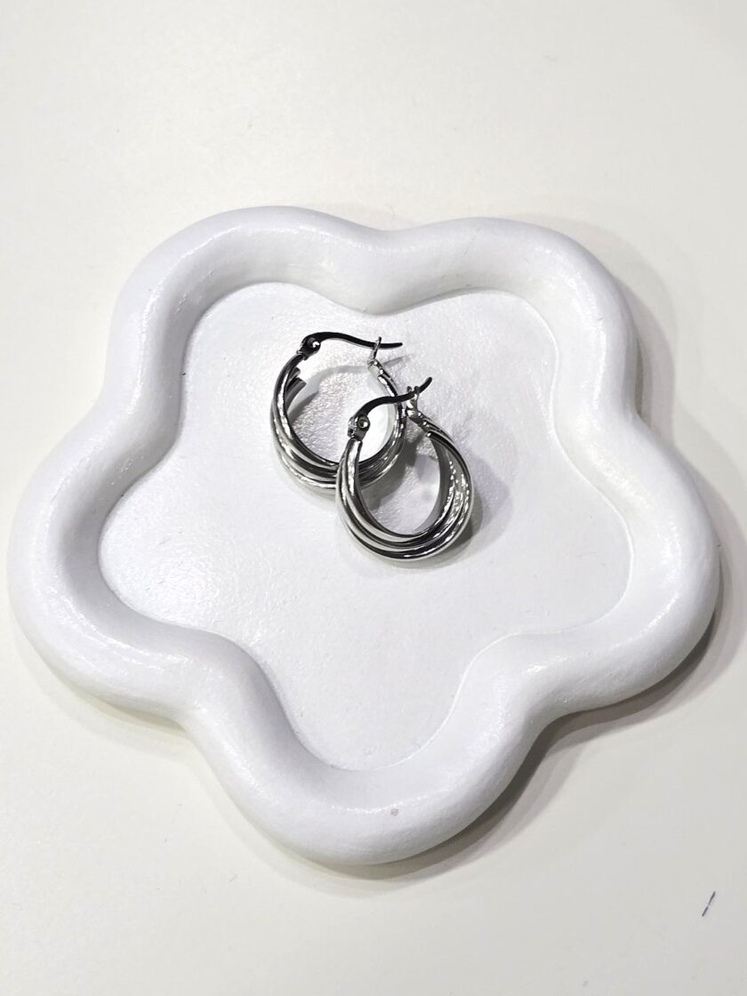 Silver Hoops lovebyhands.gr