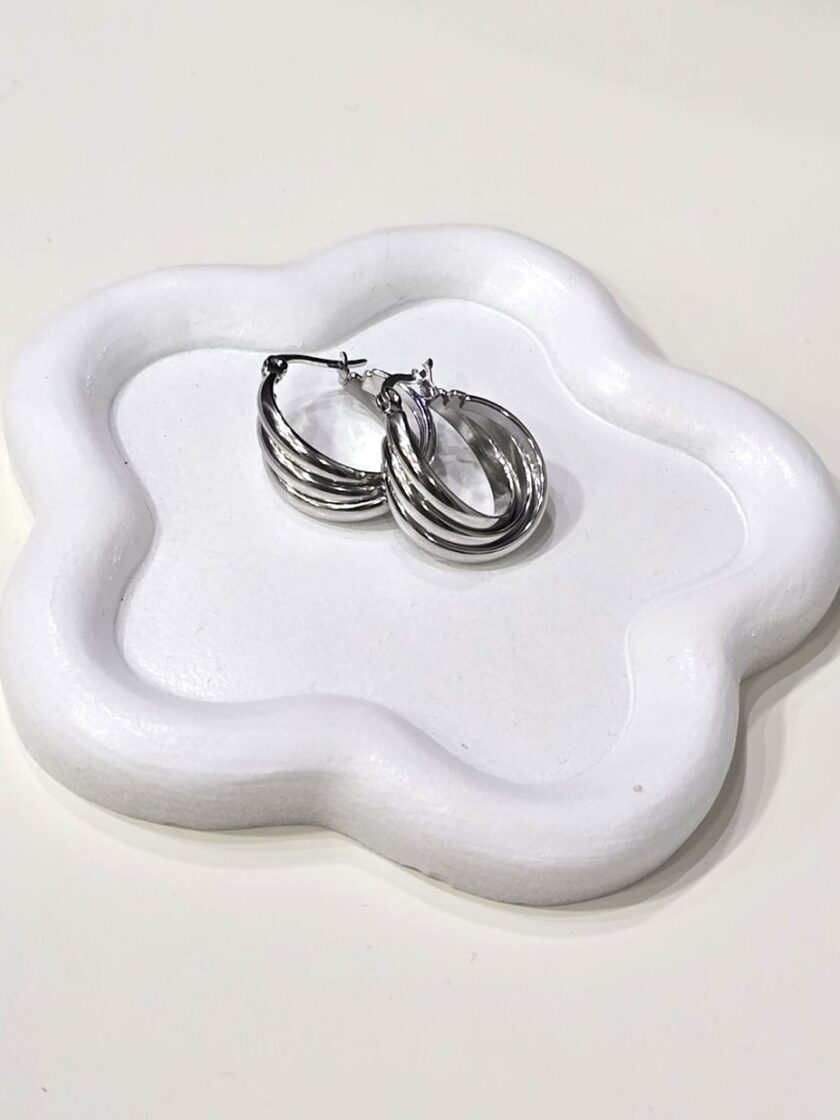Silver Hoops lovebyhands.gr