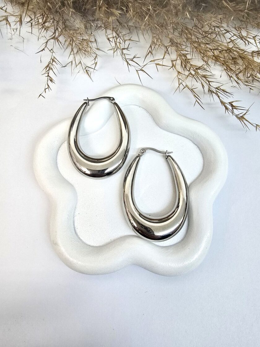 Big Silver Hoops lovebyhands.gr