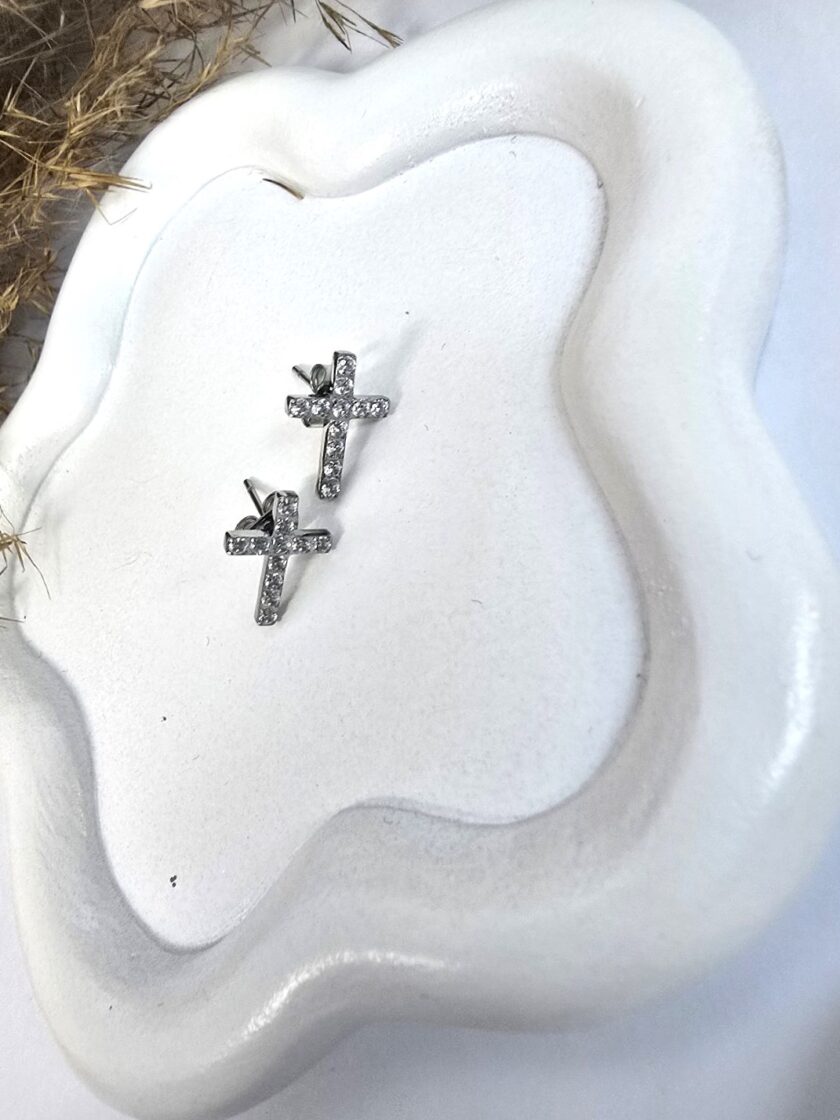 Small Crosses Earings lovebyhands.gr