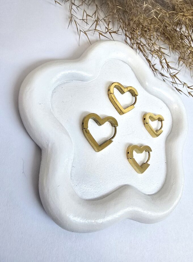Two Shapes Heatrs Earrings lovebyhands.gr