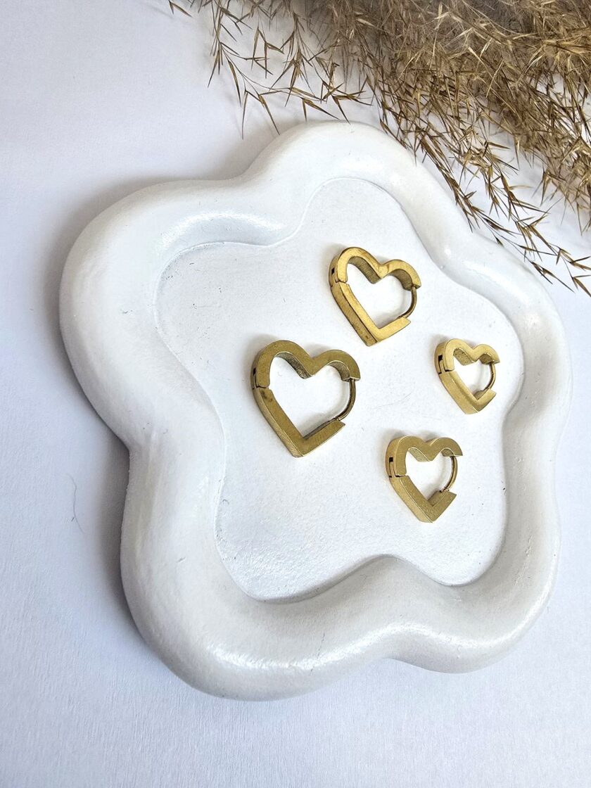Two Shapes Heatrs Earrings lovebyhands.gr