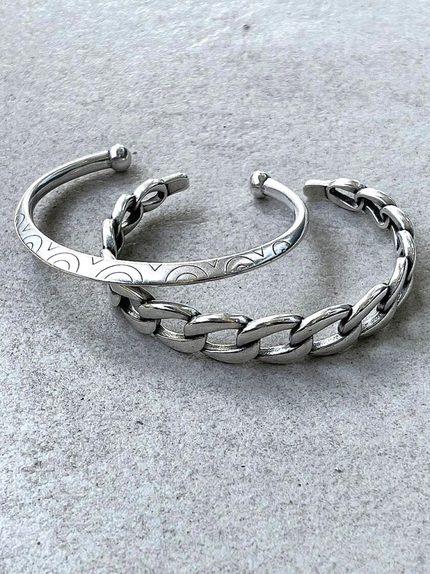 Silver Cuff Combo lovebyhands.gr