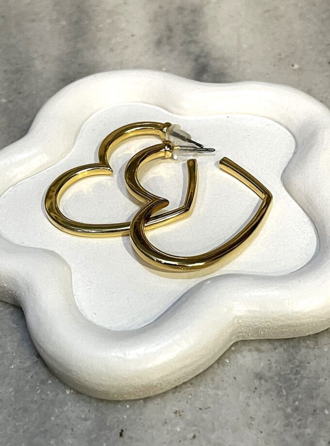 Big Hearts - Gold lovebyhands.gr