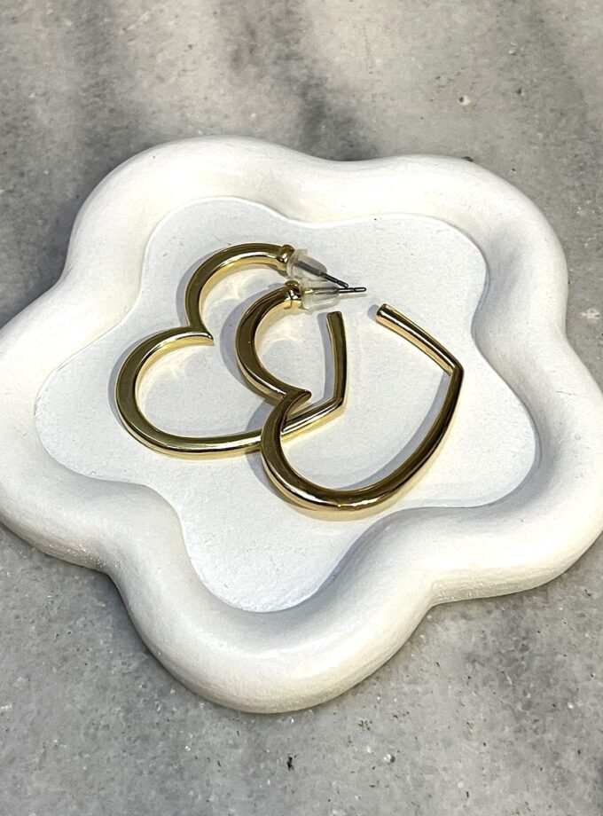 Big Hearts - Gold lovebyhands.gr