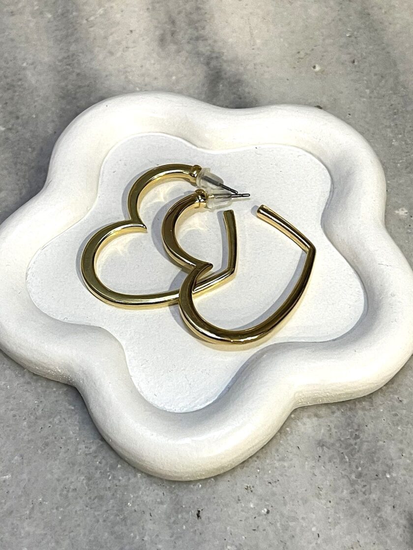 Big Hearts - Gold lovebyhands.gr