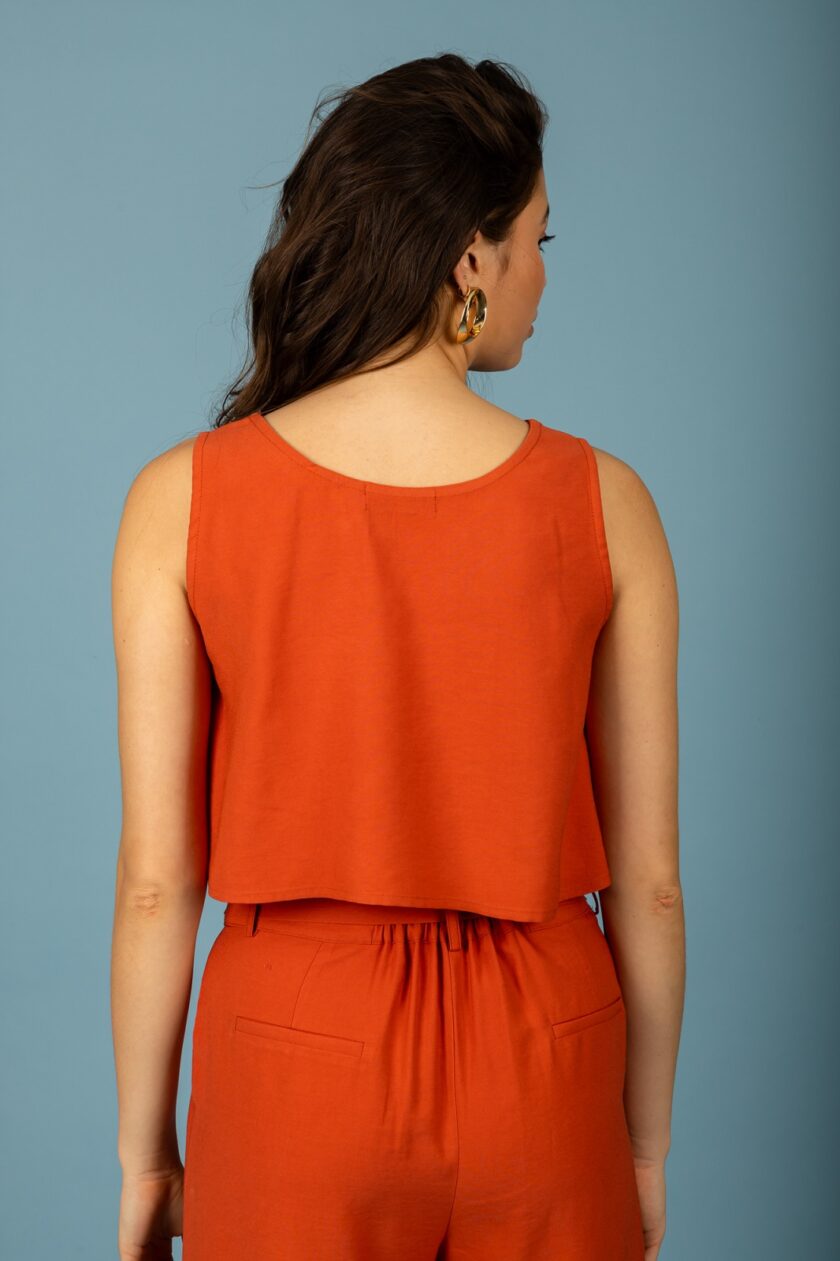 Ethan crop top - Burnt Orange lovebyhands.gr