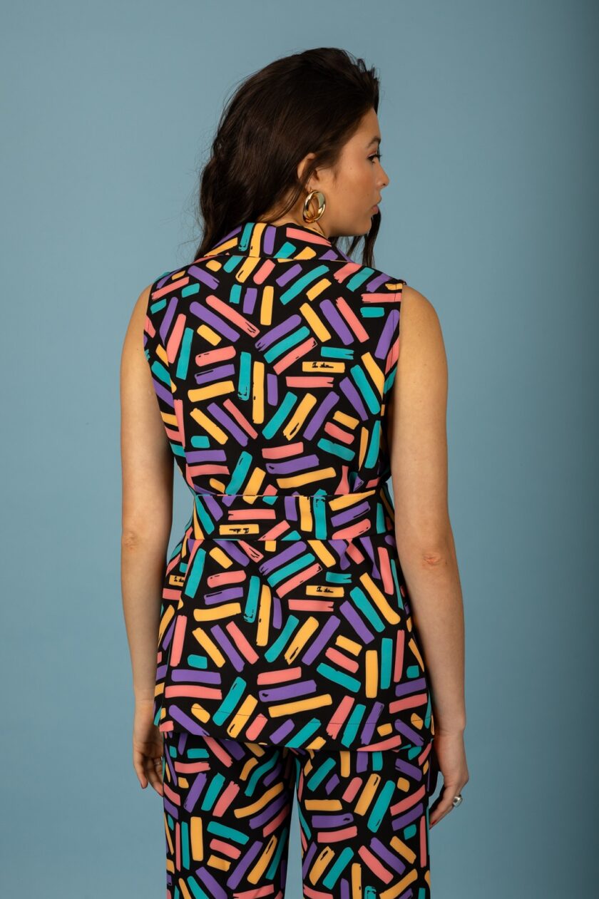 Duarte sleeveless blazer - Black lovebyhands.gr