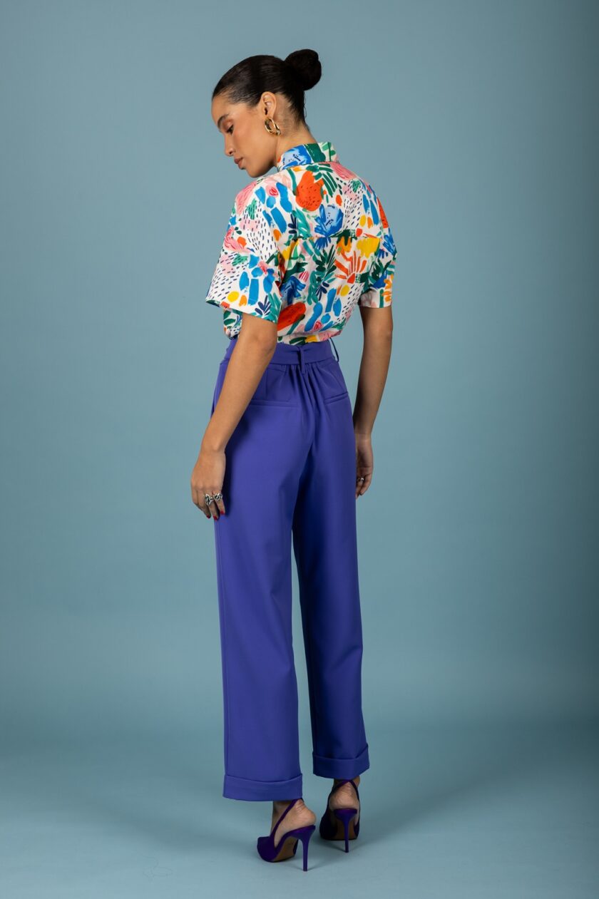 Connie Pants - Purple lovebyhands.gr