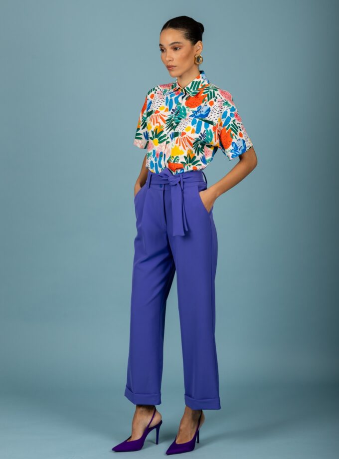 Connie Pants - Purple lovebyhands.gr