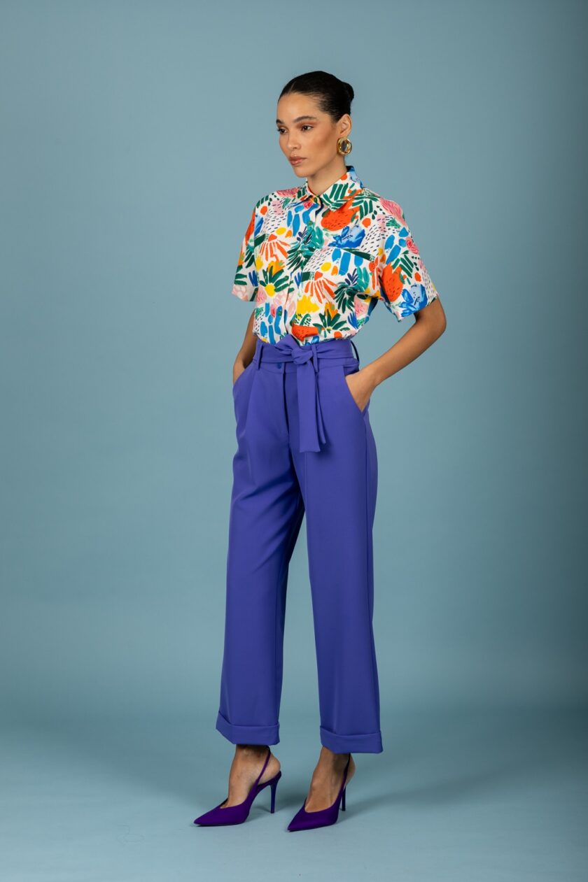 Connie Pants - Purple lovebyhands.gr