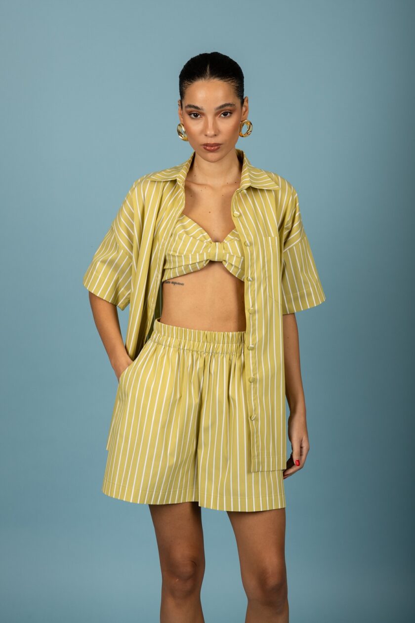 Benjamin shorts - Lime lovebyhands.gr