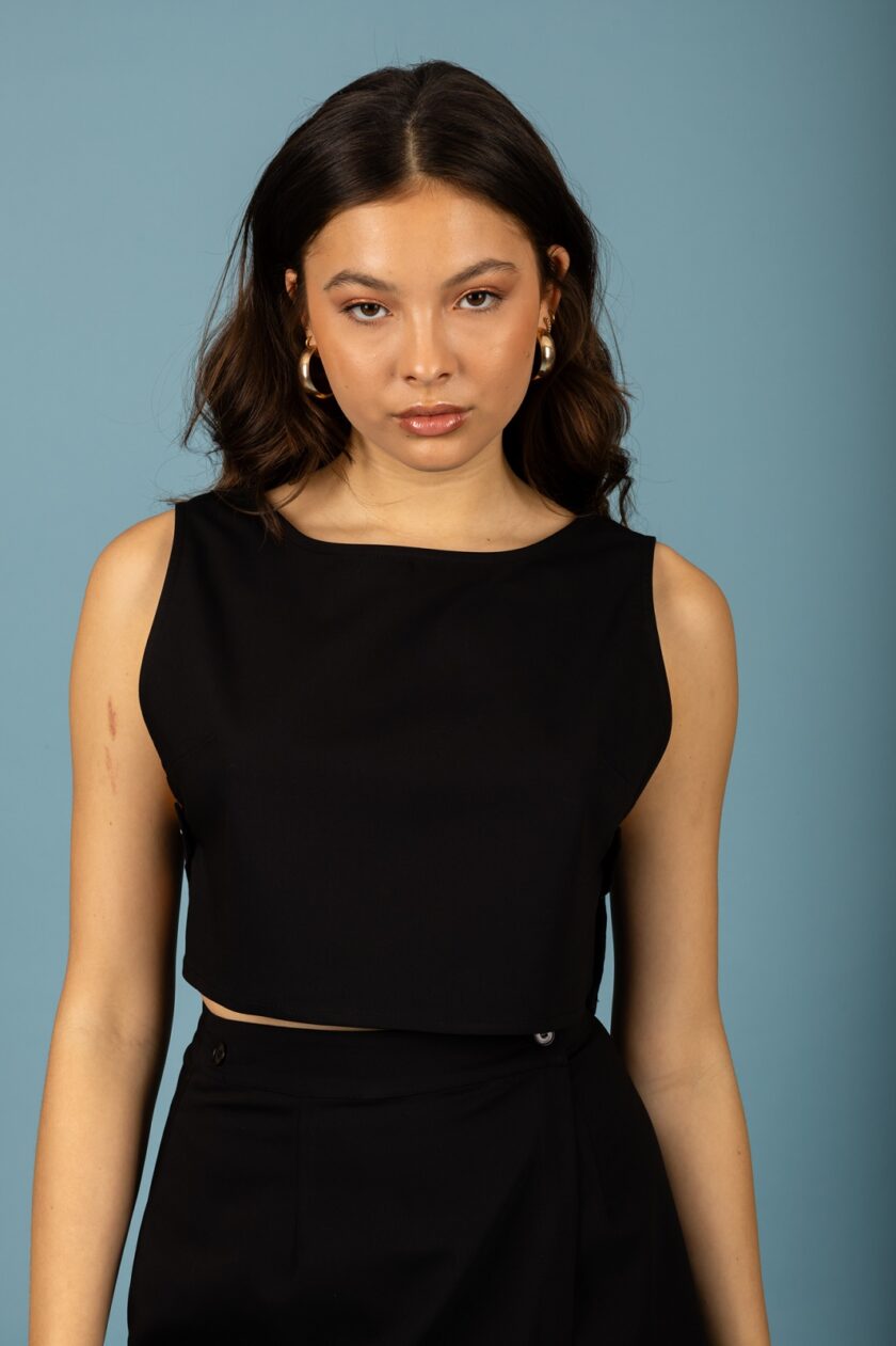 Pablo crop top - Black lovebyhands.gr