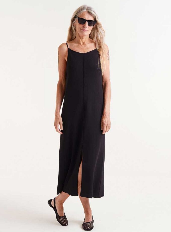 Black Midi Dress lovebyhands.gr