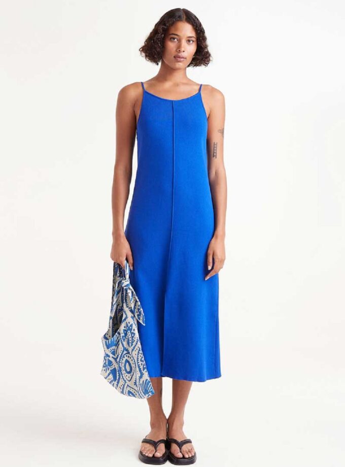 Blue Midi Dress lovebyhands.gr