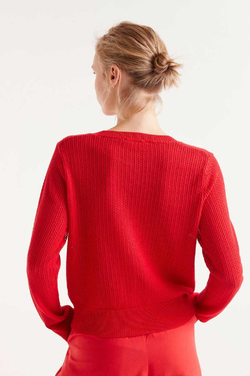 Red Cardigan lovebyhands.gr