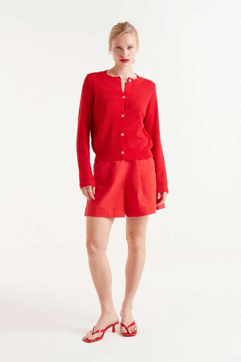 Red Cardigan lovebyhands.gr