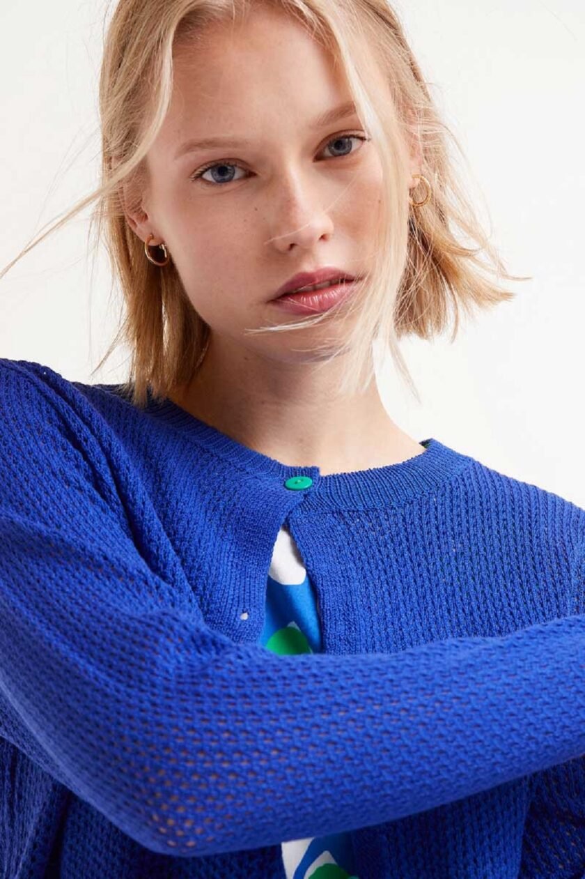 Blue Cardigan lovebyhands.gr