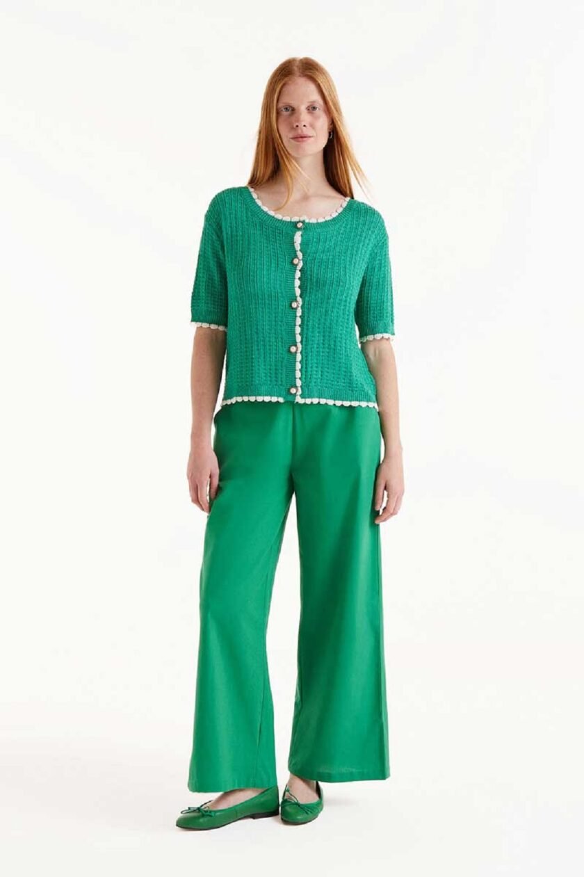 Green Cardigan lovebyhands.gr