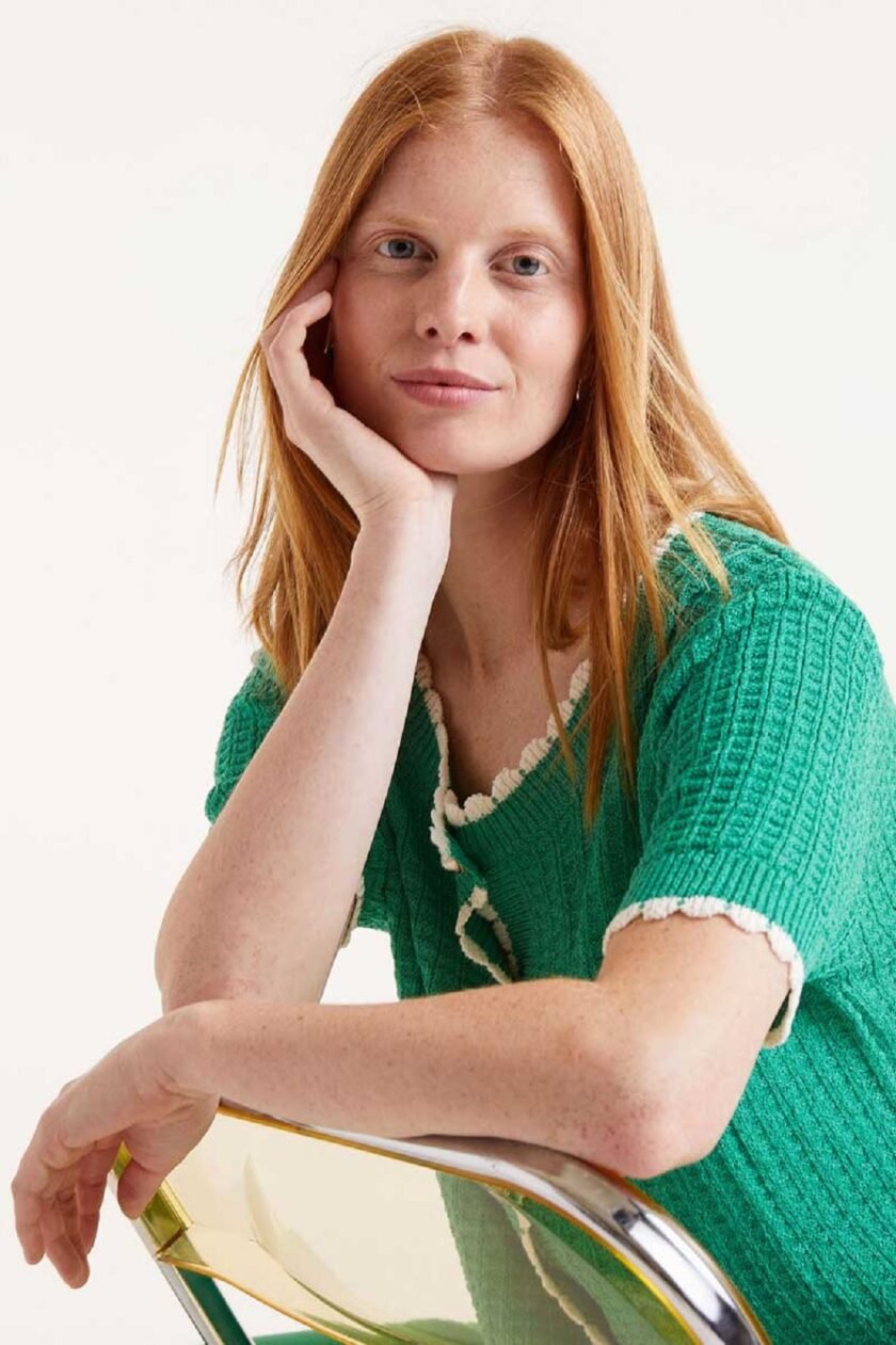 Green Cardigan lovebyhands.gr