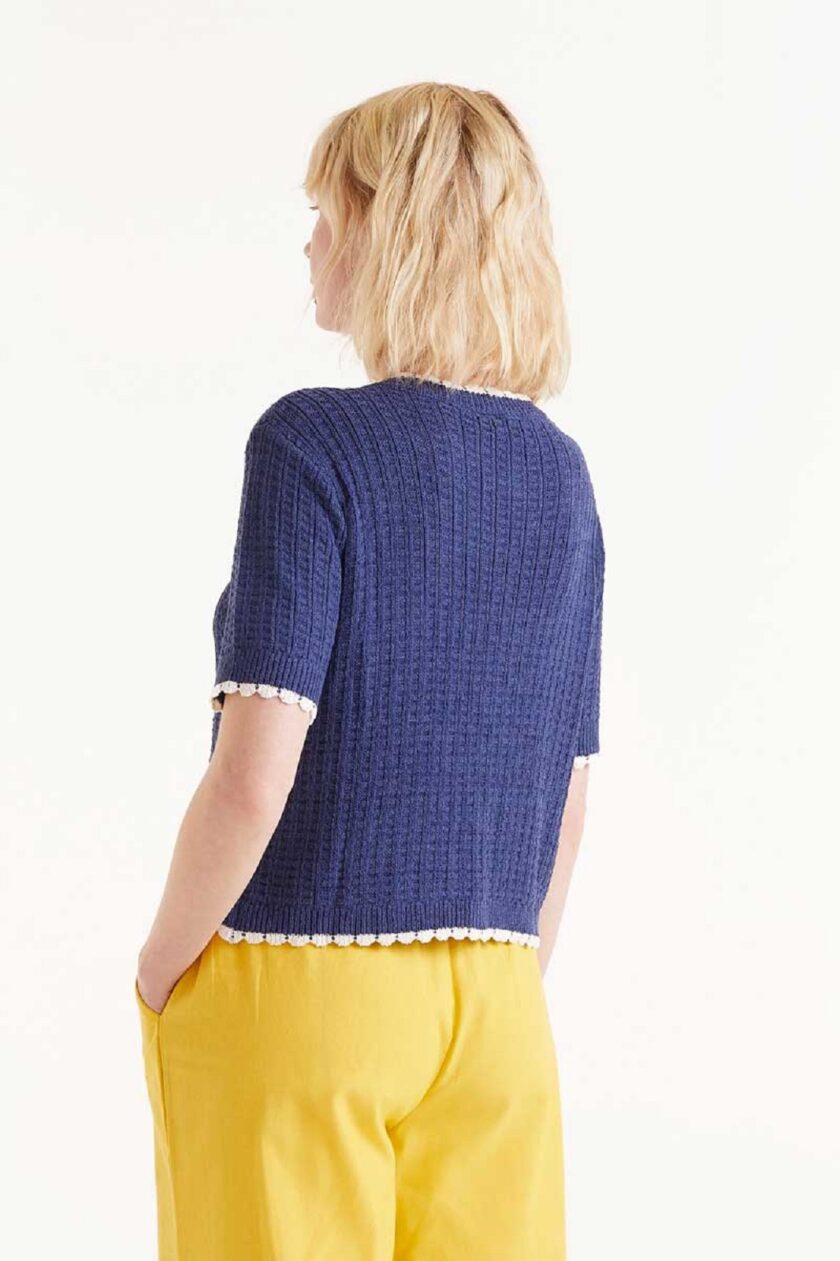 Navy Blue Cardigan lovebyhands.gr