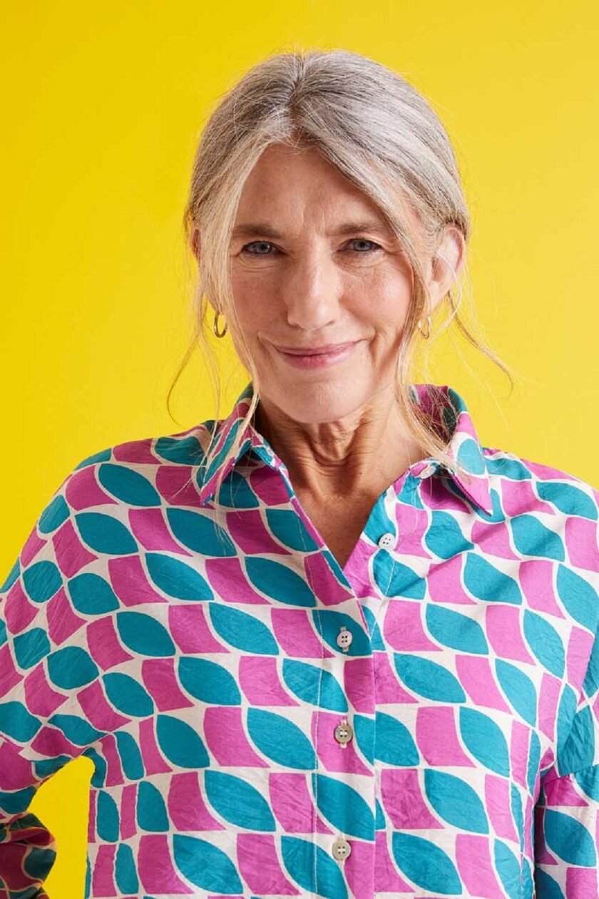 Feathers print fluid shirt lovebyhands.gr