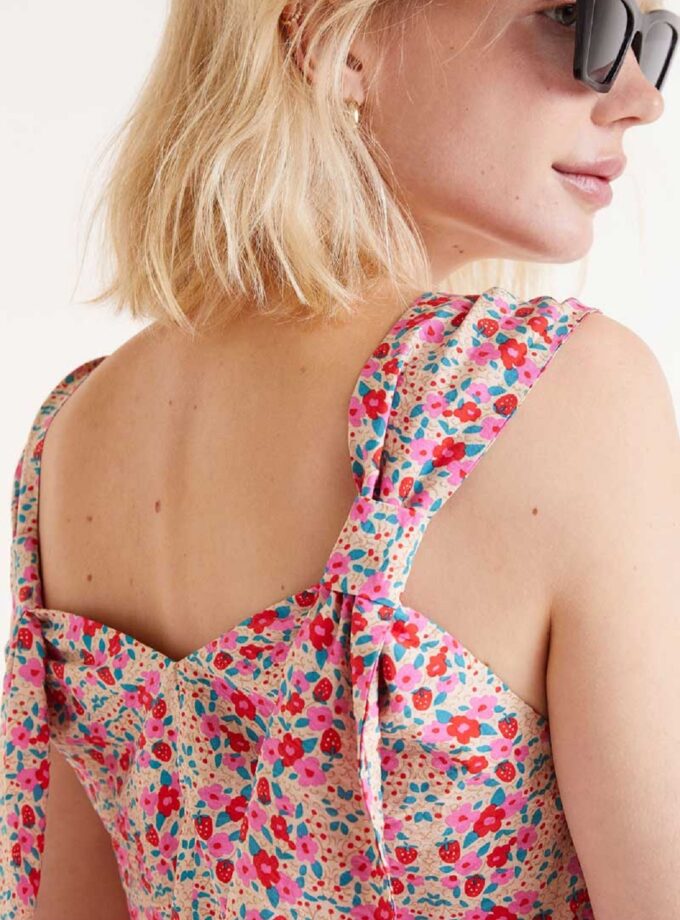 Sugar print strappy top lovebyhands.gr