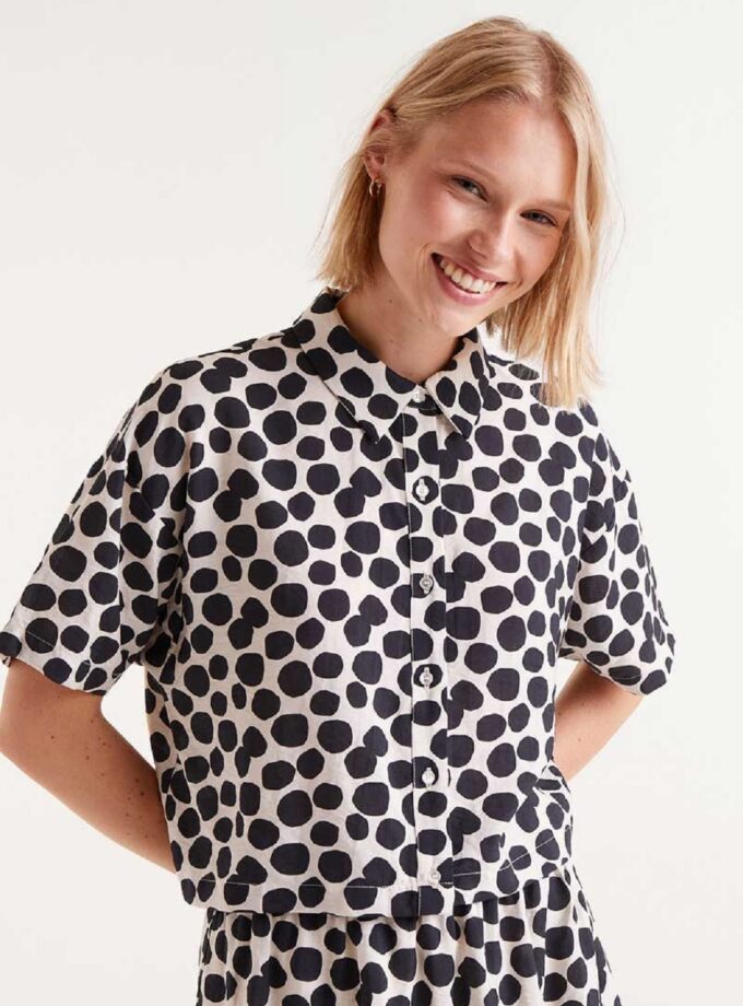 Short sleeve shirt with Terrazzo print lovebyhands.gr