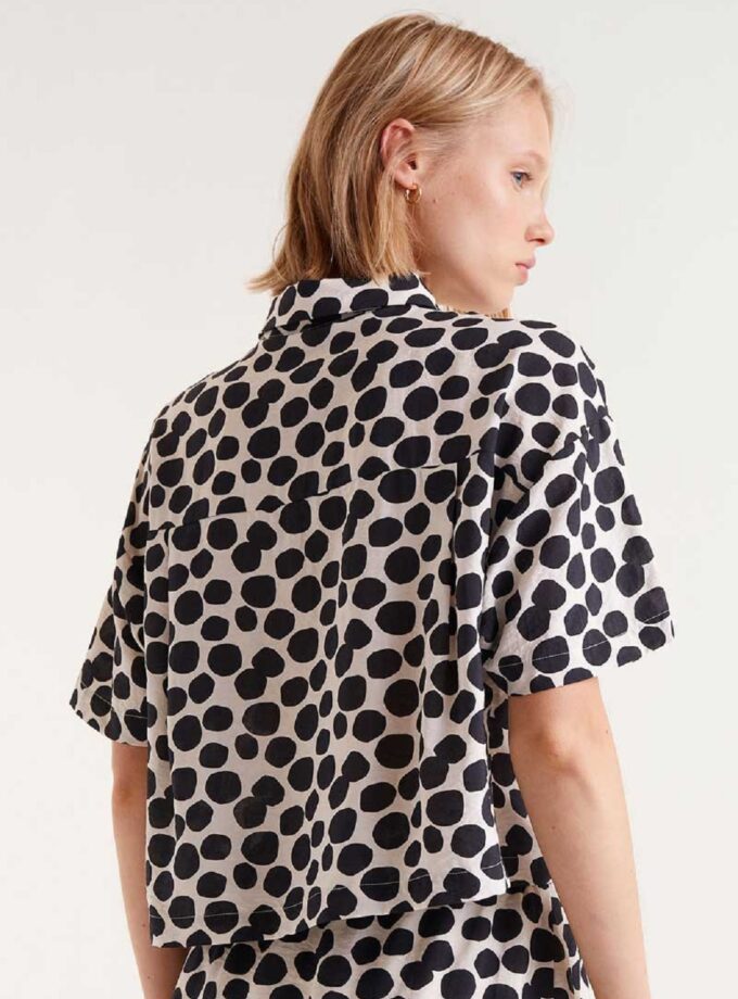 Short sleeve shirt with Terrazzo print lovebyhands.gr