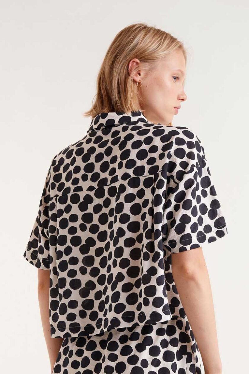 Short sleeve shirt with Terrazzo print lovebyhands.gr