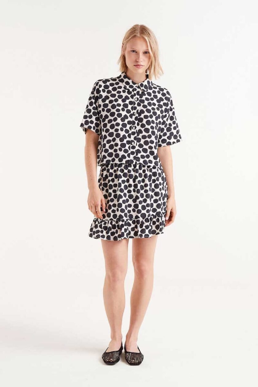 Short sleeve shirt with Terrazzo print lovebyhands.gr