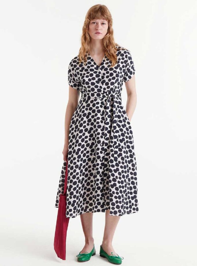 Terrazzo print midi dress lovebyhands.gr